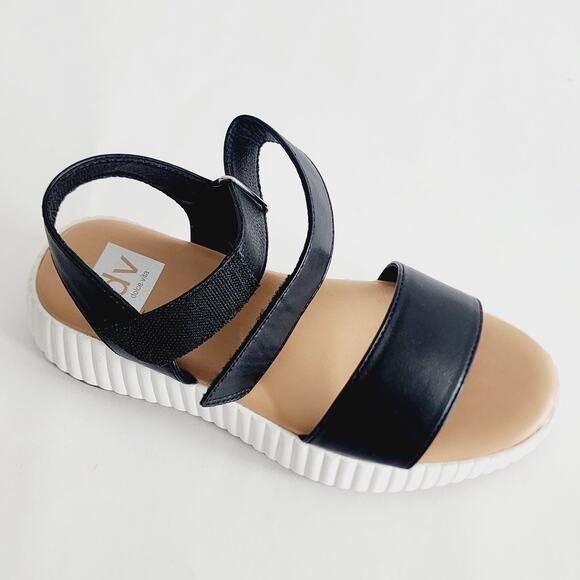 Dolce Vita Black and White Platform Sandals - Picture 7 of 8